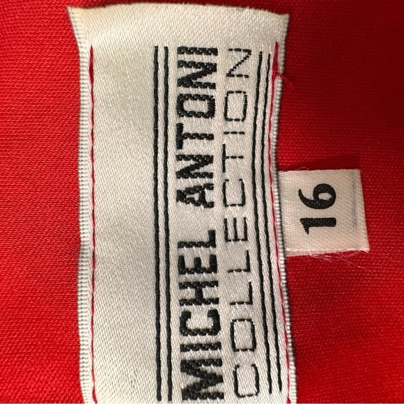 Vintage Michel Antonio Collection Burgundy Velvet Scoop Neck Maxi Dress Size 16 - Picture 10 of 14